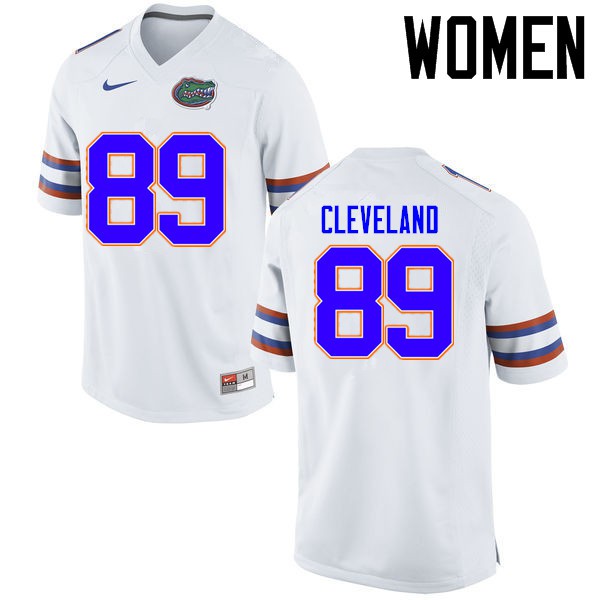 Florida Gators Women #89 Tyrie Cleveland College Football Jersey White